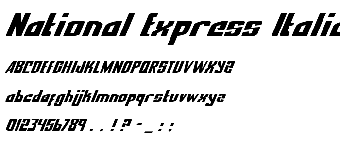 National Express Italic police